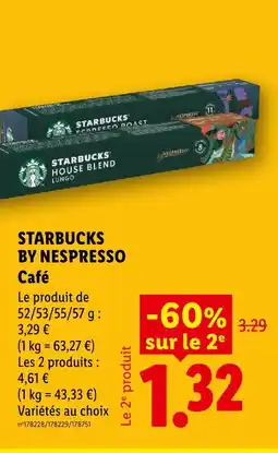Lidl Starbucks by nespresso café offre