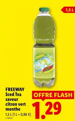 Lidl Freeway iced tea saveur citron vert menthe offre