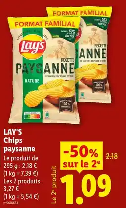 Lidl Lay's chips paysanne offre