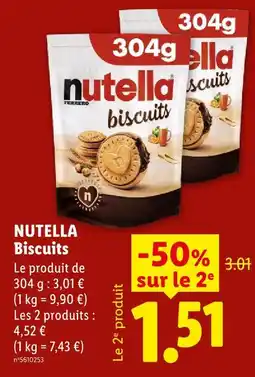 Lidl Nutella biscuits offre