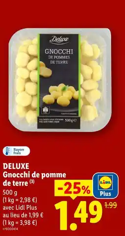 Lidl Deluxe gnocchi de pomme de terre offre