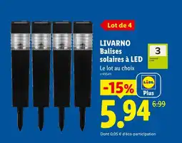 Lidl Livarno balises solaires à led offre