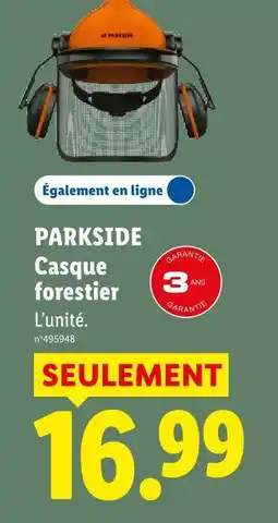 Lidl Parkside casque forestier offre