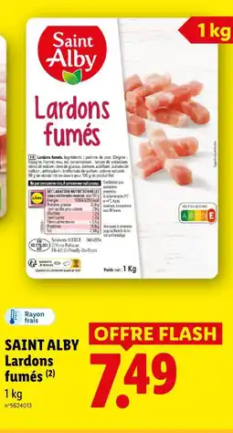 Lidl Saint alby lardons fumés offre