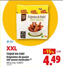 Lidl Toque du chef grignottes de poulet rôti saveur mexicaine offre