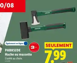 Lidl Parkside hache ou massette offre