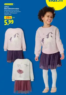 Lidl Lupilu robe molletonnée enfant offre