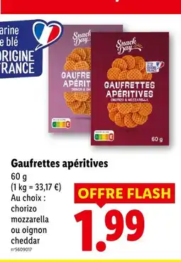 Lidl Snack day gaufrettes apéritives offre