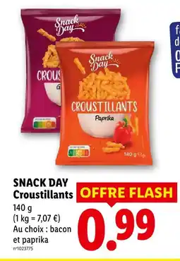 Lidl Snack day croustillants bacon offre