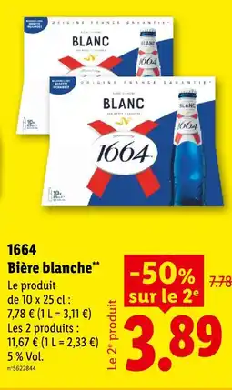 Lidl 1664 bière blanche offre