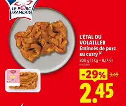 Lidl Emincés de porc au curry offre