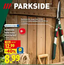 Lidl Parkside taille-haies télescopique offre