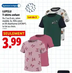 Lidl Lupilu t-shirts enfant offre