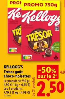 Lidl Kellogg's trésor goût choco-noisettes offre