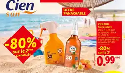 Lidl Cien sun spray solaire offre
