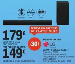 E.Leclerc Lg - garantie légale 2 ans offre