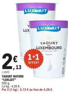 E.Leclerc Yaourt nature offre