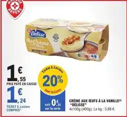 E.Leclerc E.leclerc - crème aux oeufs à la vanille offre