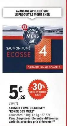 E.Leclerc Saumon fume d'ecosse offre