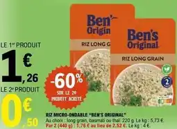 E.Leclerc Ben's original - riz micro-ondable offre