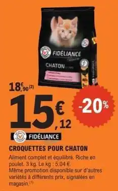 E.Leclerc Jardi Complet - croquettes pour chaton offre