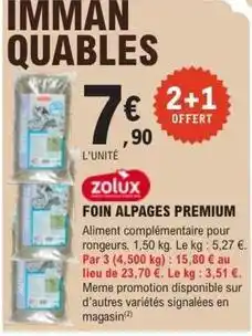 E.Leclerc Jardi Zolux - foin alpages premium offre