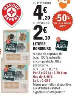 E.Leclerc Jardi Tous - litière rongeurs offre