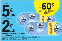 E.Leclerc Express Petit navire - morceaux de thon au naturel offre