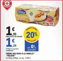 E.Leclerc Express E.leclerc - crème aux ceufs à la vanille offre