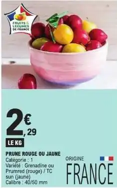 E.Leclerc Express Sun - prune rouge ou jaune offre