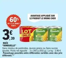 E.Leclerc Express Bonduelle - maïs offre