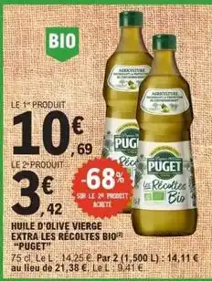 E.Leclerc Express Puget - huile d'olive vierge extra les reccoltes bio offre