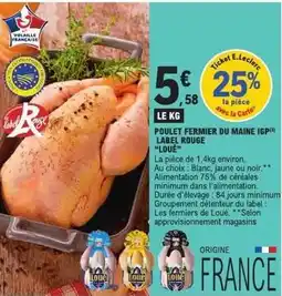 E.Leclerc Express Loué - poulet fermier du maine igp label rouge offre