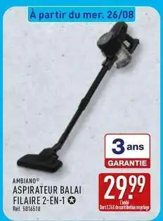ALDI Aspirateur balai filaire 2-en-1 offre