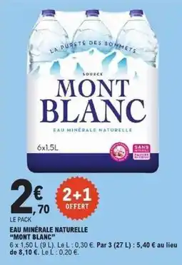 E.Leclerc Express Mont blanc - eau minérale naturelle offre