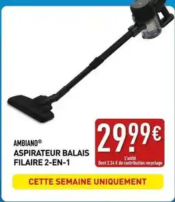 ALDI Aspirateur balais filaire 2-en-1 offre
