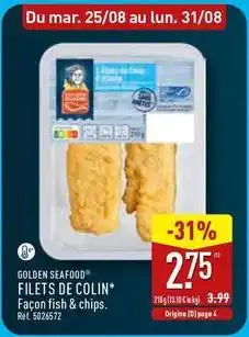 ALDI Golden seafood - filets de colin offre