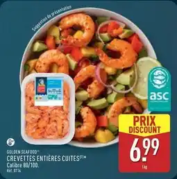 ALDI Golden seafood - crevettes entières cuites offre
