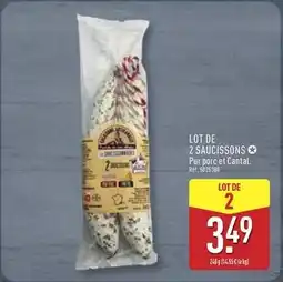 ALDI Lot de 2 saucissons offre