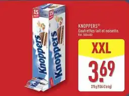 ALDI Knoppers - gaufrettes lait et noisette offre