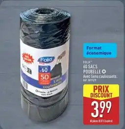 ALDI Folia - 60 sacs poubelle offre