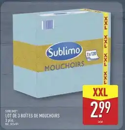 ALDI Lot de 3 boîtes de mouchoirs offre