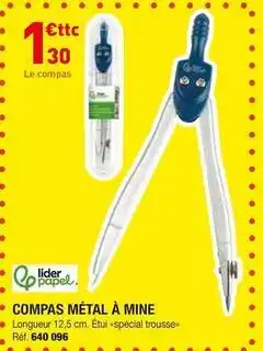 Hyperburo Compas métal à mine offre