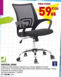 Hyperburo Maille - fauteuil siena offre