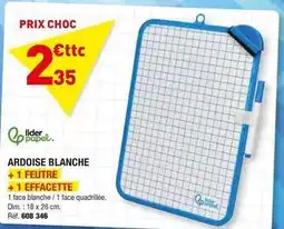 Hyperburo Dim - ardoise blanche +1 feutre +1 effacette offre
