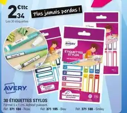 Hyperburo Avery - 30 étiquettes stylos offre