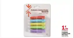 Hyper U Prix mini - 5 rubans correcteur offre