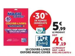 Hyper U Oxford - 10 couvre-livres magic cover offre