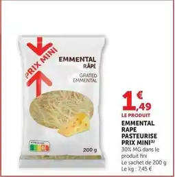 Hyper U Prix mini - emmental rape pasteurise offre