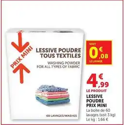 Hyper U Prix mini - lessive poudre offre
